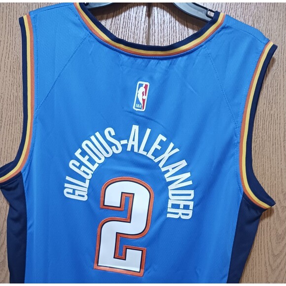 Shai Gilgeous-Alexander-(MVP!)-(Nike)-(Thunder)-(Blue)-(Jersey)-(Used)-(XL)-$90 - Picture 9 of 12